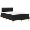 vidaXL LED Boxspringbett mit Matratze Schwarz 120 x 190 cm Stoff