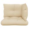 vidaXL Palettenkissen 3-tlg. Beige Stoff