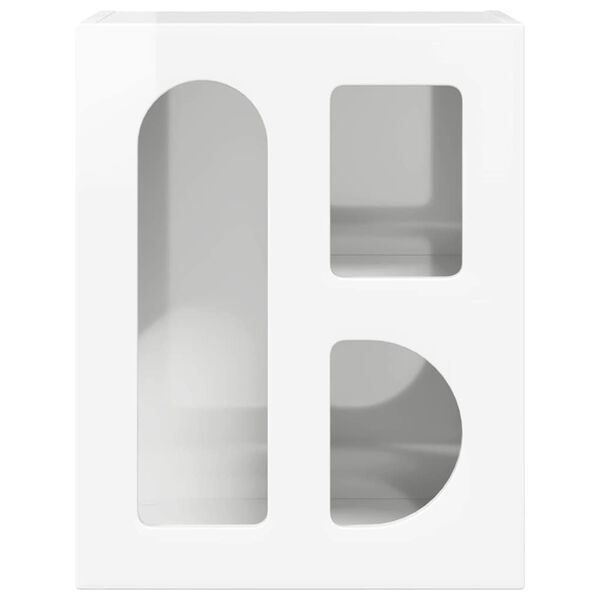 vidaXL Nachttisch Hochglanz Wei&szlig; 40 x 35 x 50 cm Holzwerkstoff