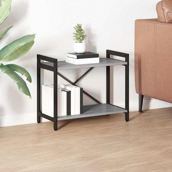 vidaXL B&uuml;cherregal Grau Sonoma 60 x 30 x 50 cm Holzwerkstoff