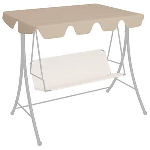 vidaXL Ersatzdach f&uuml;r Hollywoodschaukel Beige 150/130x105/70 cm
