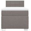 vidaXL Boxspringbett mit Matratze Taupe 90x200 cm Stoff