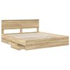 vidaXL Bettrahmen Sonoma-Eiche 200 x 200 cm Ingenieurs Holz