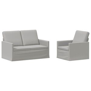 vidaXL Sofa-Set 2 pcs Wolkengrau Stoff