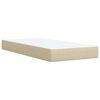 vidaXL Boxspringbett mit Matratze Creme 80x200 cm Stoff