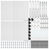 vidaXL Zaunpfosten 52 pcs Grau 3,2 x 3,2 x 90 cm