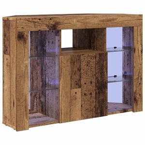 vidaXL Eck-LED-TV-Schrank 100x40x68cm Altholz Holzwerkstoff