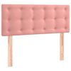 vidaXL Boxspringbett mit Matratze Rosa 80x200 cm Samt