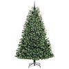 vidaXL K&uuml;nstlicher klappbarer Weihnachtsbaum mit 300 LEDs Gr&uuml;n 240 cm