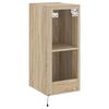 vidaXL TV-Wandschrank mit LED-Leuchten Sonoma-Eiche 30,5x35x70 cm