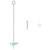 vidaXL Erdanker 10 pcs Silber &Oslash;10 x 50 cm Galvanisiertes Metall