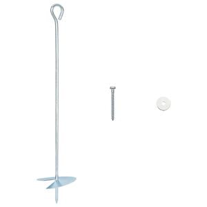 vidaXL Erdanker 10 pcs Silber &Oslash;10 x 50 cm Galvanisiertes Metall