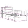 vidaXL Massivholzbett mit Regal ohne Matratze Wachsbraun 75x190 cm