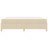 vidaXL Bettrahmen mit Matratze Creme 200 x 200 cm Stoff