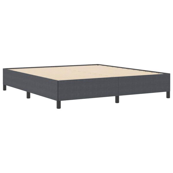 vidaXL Boxspringbett Dunkelgrau 180 x 200 cm Cordstoff