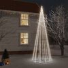 vidaXL LED-Weihnachtsbaum Kegelform Kaltweiß 732 LEDs 160x500 cm