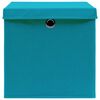 vidaXL Aufbewahrungsboxen mit Deckeln 4 Stk. Babyblau 32x32x32cm Stoff
