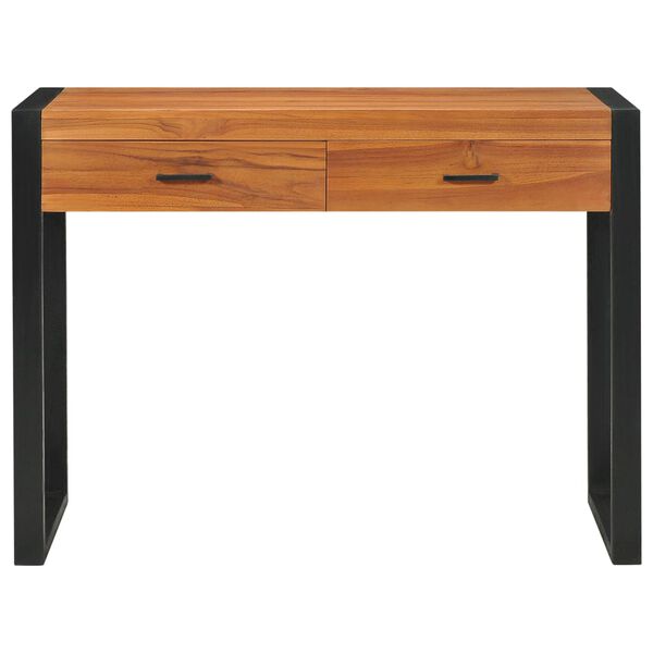 vidaXL Schreibtisch mit 2 Schubladen 100x40x75 cm Teakholz