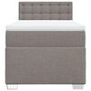 vidaXL Boxspringbett mit Matratze Taupe 80x200 cm Stoff