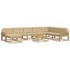 vidaXL Outdoor-Sofagarnitur 9 Stk. Wei&szlig; und Beige
