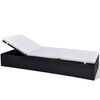 vidaXL Sonnenliege Poly-Rattan Schwarz