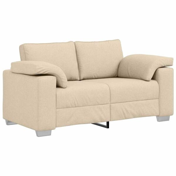 vidaXL Sofa Creme 160 x 77 x 82 cm Stoff