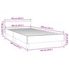 vidaXL Bettgestell ohne Matratze Creme 100x200 cm Stoff