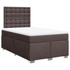 vidaXL Boxspringbett mit Matratze Dunkelbraun 120x190 cm Stoff