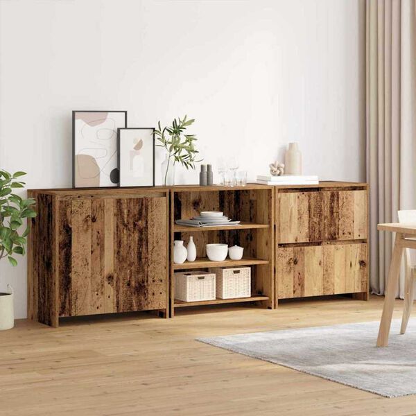 vidaXL Sideboard 3 pcs Altholz 70 x 41 x 75 cm Holzwerkstoff