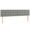 vidaXL Boxspringbett mit Matratze Hellgrau 180x200 cm Samt