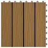 vidaXL Terrassenfliese 3D-Design 11 pcs Teak 30 x 30 cm WPC