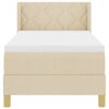 vidaXL Boxspringbett mit Matratze Creme 200 x 80 cm Polyester