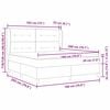 vidaXL Boxspringbett mit Matratze Schwarz 180 x 200 cm Stoff