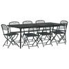 vidaXL Gartenm&ouml;bel Set 9 pcs Anthrazit Eisen und Stahl