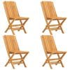 vidaXL 5-tlg. Garten-Essgruppe Massivholz Teak