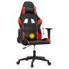 vidaXL Gaming-Stuhl mit Massagefunktion Schwarz und Rot Kunstleder