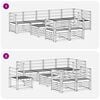 vidaXL Sofagarnituren 9 pcs Natur Massivholz Akazie