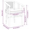 vidaXL Stuhl mit Kissen 2 pcs Braun 63 x 58 x 89 cm Massivholz Teak