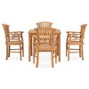 vidaXL 5-tlg. Garten-Essgruppe Massivholz Teak