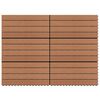 vidaXL Terrassenfliese 6 pcs Braun 60 x 30 cm WPC