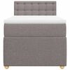 vidaXL Boxspringbett mit Matratze Taupe 90x190 cm Stoff