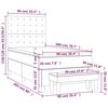 vidaXL Boxspringbett mit Matratze Rosa 90x200 cm Samt