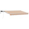 vidaXL Manueller Markisenrahmen mit LEDs 3,5 x 2,5 m