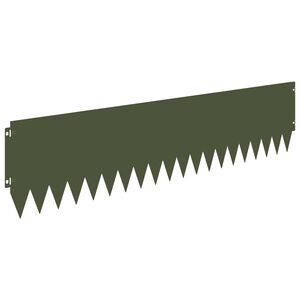 vidaXL Rasenkante 20 stk. 103 x 25 cm Stahl Olivgr&uuml;n