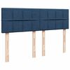 vidaXL Boxspringbett mit Matratze Blau 140x200 cm Stoff