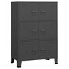 vidaXL Lagerschrank Industrial Anthrazit 75x40x115 cm Metall