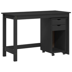 vidaXL Schreibtischschrank-Set 2 stk. Grau Massives Kiefernholz
