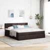 vidaXL Ottoman-Bett mit Matratze Dunkelbraun 160x200 cm Stoff