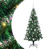 vidaXL K&uuml;nstlicher vorbeleuchteter Weihnachtsbaum Gr&uuml;n 150 cm
