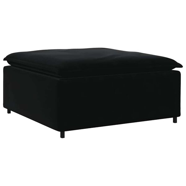 vidaXL Modulares Sofa Fu&szlig;hocker-Modul Schwarz 100x100x48 cm